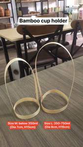 Porte-gobelet en bambou fait main support organisateur en bois écologique pour bureau à domicile et restaurant - Product Image 6