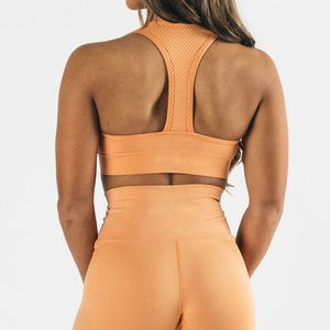 Ensemble de soutien-gorge de sport personnalisé 2026 pour la salle de sport, soutien moyen, respirant, sans dos, en spandex et nylon, pour femmes, grande taille - Product Image 3