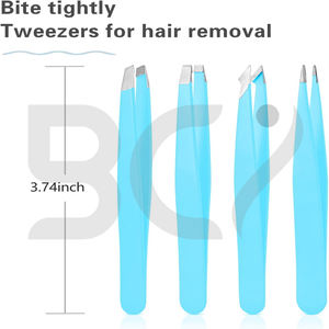 Pinzas de cejas de acero inoxidable de alta precisión para vello facial, vello de crecimiento interior y kit de eliminación de astillas - Product Image 3