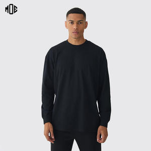 Camisetas Premium 280G para hombre, camisetas de manga larga de gran tamaño, ajuste holgado, Jersey de algodón 100% personalizado, camisetas de algodón peinado para hombre Premium - Product Image 1