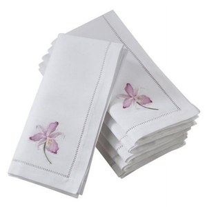 Servilletas de Tela Rectangulares Bordadas a Mano con Monograma, de Algodón y Lino, de Lujo, Reutilizables, Ecológicas y Desechables - Product Image 6