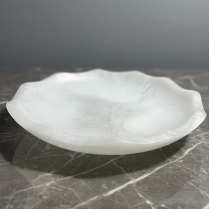 La Placa de resina epoxi blanca de casta transparente más vendida de la mejor calidad para hotel y cafetería, bandeja de plato de resina epoxi de larga duración - Product Image 1