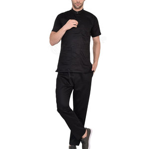 Custom Made Stretch 100% Cotton Hospital Uniforms High Quality Unisex <b>Scrub</b> <b>Sets</b> with Custom Logo Seamless Fusing Digital Print - Product Image 1
