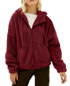 2025 automne et hiver nouvelle mode femmes couleur unie décontracté confortable fermeture éclair à capuche poche à manches longues à capuche - Product Image 6