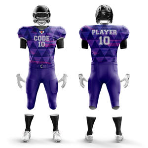 Conjunto de camisetas de fútbol americano de manga corta para jóvenes con logotipo personalizado 100% poliéster transpirable de talla grande tasas de fábrica transpirables - Product Image 4