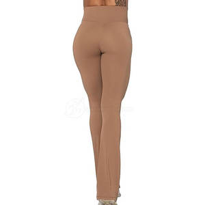 Pantalon évasé 100% coton grande taille pour femmes-Respirant taille moyenne avant plat Style décontracté pour les entraînements d'hiver en plein air Utilisation quotidienne - Product Image 3