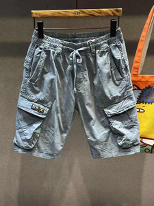 Short de sport solide 100% coton de haute qualité pour hommes Logo personnalisé Plus Size Quick Dry Casual avec poches - Product Image 4