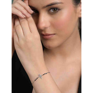 Compre Pulseras Mangalsutra de Plata Pura con Cuentas Finas, Regalo para Esposas - Product Image 3