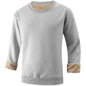 Sweat-shirt à col rond imprimé personnalisé pour hommes Doublure Sherpa 280 GSM Coton peigné Mode Streetwear Fabricant de vêtements personnalisés - Product Image 3