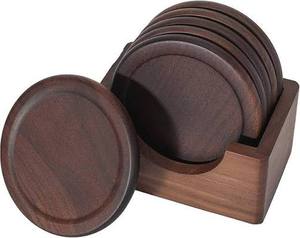 Hot Selling Wooden Round Coasters <b>Set</b> Of <b>6</b> Kitchenware Tabletop Coasters For Home Decorative Home Hotel Restaurant Decoration - Product Image 2