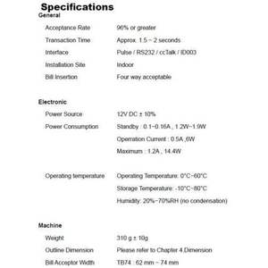 Kit de Cambio de Billetes Mega Vending VM010 con Validador Actualizado, Detección UV, Alimentación Eléctrica de Pared, Hecho de Plástico Resistente - Product Image 5