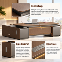Bureau de direction de luxe avec rangement latéral pour un espace de travail moderne pour les cadres