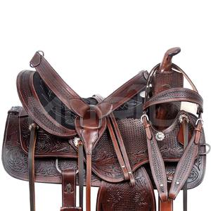 Juego de tachuelas de caballo de carreras Inglés y occidental de calidad superior Asiento de caballo de cuero genuino y material sintético para montar a caballo - Product Image 3