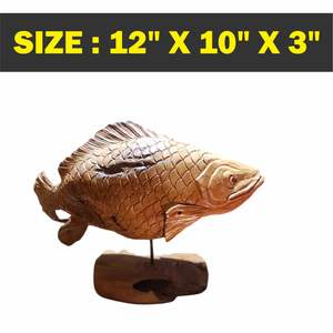 PEZ DE MADERA DE TÉK PARA DECORACIÓN DEL HOGAR - Product Image 3