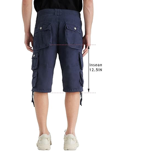 <b>Mens</b> Cargo <b>Shorts</b> <b>Long</b> Capri Below The Knee <b>Shorts</b> 3/4 Relaxed Fit <b>Long</b> <b>Shorts</b> with Pockets - Product Image 4