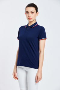 Polo de cuello intercolor de alta calidad, antiarrugas y anticontracción, ajuste cómodo, Polo del mismo estilo para hombres y mujeres - Product Image 3