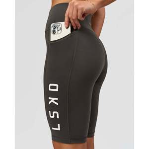 <b>Women's</b> Ultra High-Rise 9" Sporty <b>Shorts</b> with Pockets Breathable Elastic Waist - Product Image 2