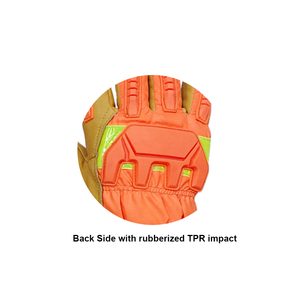 ถุงมือทำงาน TPR หนังวัวทนต่อการตัดและป้องกันการกระแทกถุงมือทำงานที่ทนต่อแรงกระแทกตัดความต้านทานระดับ5 ANSI - Product Image 3