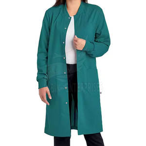 เสื้อโค้ทแลปของโรงพยาบาลสำหรับเจ้าหน้าที่ทางการแพทย์ผ้าฝ้ายโพลีเอสเตอร์ระบายอากาศได้โลโก้ตามต้องการ - Product Image 1