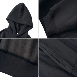 Sweat à capuche personnalisé en gros, Sweat à capuche de couleur unie de haute qualité avec épaule ample Sweats à capuche épais de couple pour hommes - Product Image 4