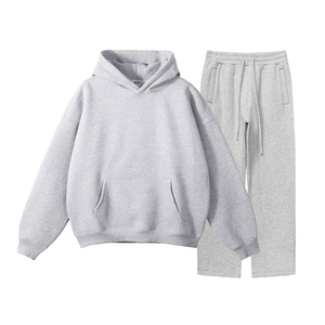 Acid Wash Baggy Sweatsuits Unisex Hoodie Sets Joggers Logotipo personalizado Chándal Venta al por mayor Personalizar Pantalones de chándal y Sudadera con capucha Set - Product Image 4