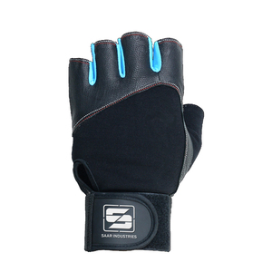 Guantes de gimnasio de medio dedo impresos con logotipo personalizado Guantes de mano de fitness de cuero duradero Guantes de ejercicio transpirables para levantamiento de pesas - Product Image 2