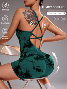 Fitness serré Sexy lavage Yoga combinaison femmes Yoga body pour Fitness haute élastique entraînement une pièce combinaison d'entraînement - Product Image 6