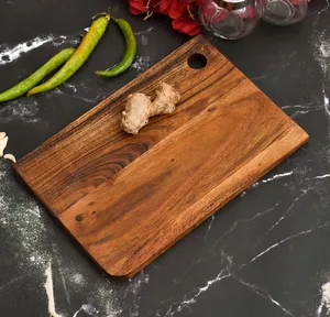 Planche à découper en bois d'acacia en gros avec trou de suspension d'angle, planche à découper pour légumes, fruits et viande, fournisseur en gros - Product Image 1