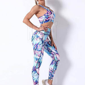 Conjunto de Yoga Sublimado para Mujer con Logotipo Personalizado de Nuevo Diseño, Ligero, Transpirable - Product Image 5