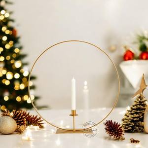 Bougeoir en maille métallique chic jette un accent de décor polyvalent à lueur chaude adapté à une utilisation intérieure et extérieure Style de ferme moderne - Product Image 2