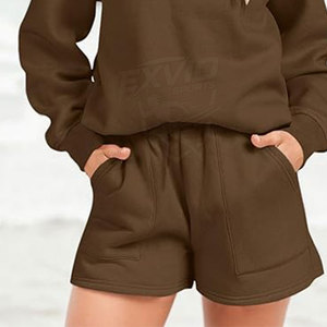 Fashionable Women Hoodie & <b>Short</b> Set Fashionable Sportswear Long <b>Sleeve</b> Hoodie & <b>Shorts</b> Sets - Product Image 5