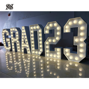 생일 장식을 위한 선택 윤곽 편지 3ft/4ft/5ft 선택 윤곽 번호 기호 0-9 선택 윤곽 빛 번호 선택 윤곽 번호 4ft - Product Image 3