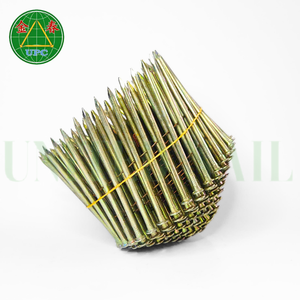 Clavos neumáticos de bobina de acero galvanizado para la fabricación de paletas Tipo de vástago liso con vástago de tornillo para uso en paletas Precio de fábrica - Product Image 6