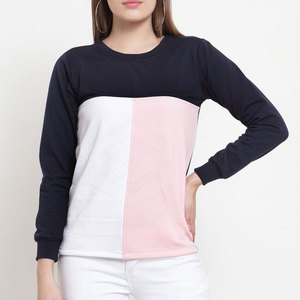 Sweat-shirts pour femmes à manches longues, décontractés, d'hiver, en tricot respirant, à séchage rapide, écologiques, 100% coton, avec logo sur le devant - Product Image 1