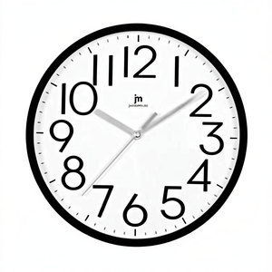 JUSTAMINUTE Black 00712N <b>Wall</b> <b>Clock</b> 24.5cm in Size Stylish Black <b>Design</b> - Product Image 2