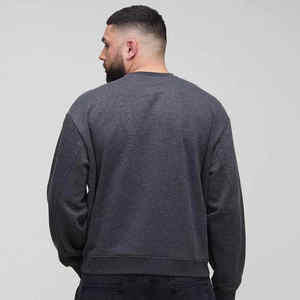 OEM <b>Light</b> Black Brayden Crew <b>Neck</b> Sweatshirt Regular Fit Soft Fleece Pullover 100% Cotton Unisex Casual Wear Wholesale - Product Image 5