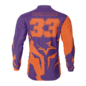 Maillot de motocross imprimé de logo personnalisé en gros Dernier style Nouveau design de vêtements de sport Respirant Grande taille disponible - Product Image 3