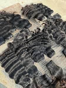 Alta calidad Remy Indian HD Cierre 5x5 Tamaño 24 pulgadas 100% Cabello humano Máquina ondulada natural Trama doble para pelucas y extensiones - Product Image 3