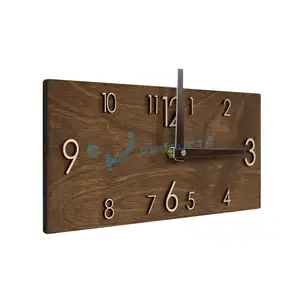 Art Style Living Room Big Luxury Wooden Wall Clock Decorative Farmhouse Vintage Antique Home Decoration Wooden Wall Clock