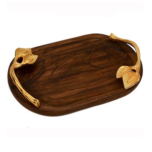 Bandeja de Servir de Madera de Última Moda, Acabado Pulido de Alta Calidad, Diseño Clásico, Uso Individual en Escritorio, Apta para Lavavajillas - Product Image 2