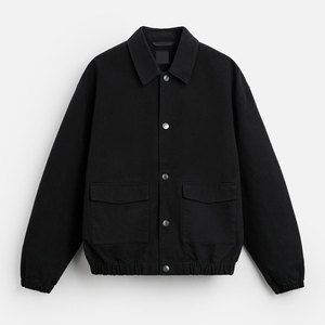 Solid Color Good Selling Men Cotton <b>Canvas</b> <b>Jacket</b> / Low Moq Men Cotton <b>Canvas</b> <b>Jacket</b> With Custom Embroidery Logo - Product Image 5
