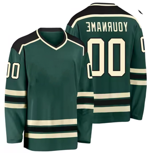 ชุดยูนิฟอร์มฮอกกี้น้ำแข็งสีขาวคุณภาพสูงแบบ OEM พร้อมโลโก้สั่งทำพิเศษ ระบายอากาศได้ดี ป้องกันแบคทีเรีย แห้งเร็ว แบบซับลิเมชั่น - Product Image 1