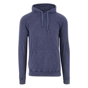 Sudadera con capucha para hombre con logotipo personalizado con lavado ácido y estampado de hojaldre desgastado al por mayor, jersey de felpa francesa de 400g/m², ropa de invierno para hombre, sudaderas con capucha - Product Image 1