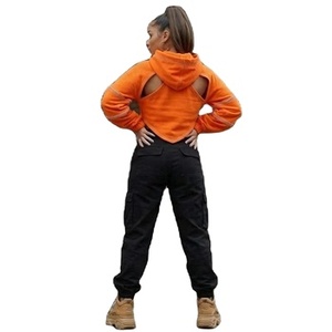 Sweat à capuche unisexe décontracté et tendance avec fermeture éclair, coupe courte sexy, doublure en molleton de coton, anti-plis, manches longues, streetwear d'hiver - Product Image 2