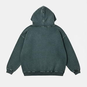 เสื้อฮู้ดดี้สตรีทแวร์ทรงโอเวอร์ไซส์สำหรับผู้ชาย ปี 2026 ขายดี พิมพ์ลายดิจิตอลตามสั่ง เป็นมิตรกับสิ่งแวดล้อม ผ้าหนา ซักกรด สไตล์วินเทจ - Product Image 2