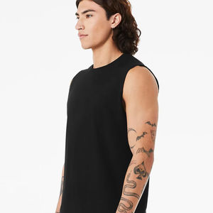 Camiseta sin Mangas Unisex de Algodón Jersey, Camiseta Amarilla de Mezcla Triple - Product Image 1