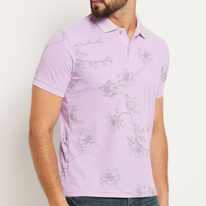 2025 Logo de broderie personnalisé conception d'usine appropriée hommes Polo T-Shirt col montant bouton avant Style imprimé Polo T-Shirt - Product Image 3