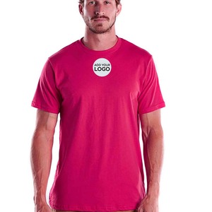 T-shirts en jersey pour hommes à col rond, coupe ajustée, 100% coton, vente en gros - Product Image 1