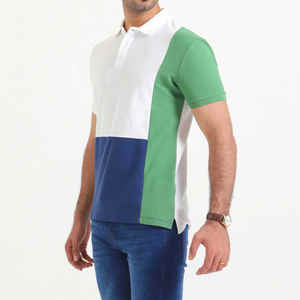 เสื้อโปโลแขนสั้นของผู้ชายเสื้อโปโลสีตัดกันเสื้อโปโลแบบลำลอง - Product Image 4