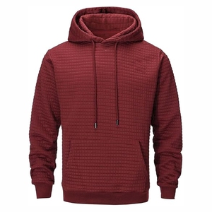 Sudadera con capucha color granate oscuro – Sudadera con capucha de estilo urbano minimalista y moderno, precio al por mayor y alta calidad - Product Image 6